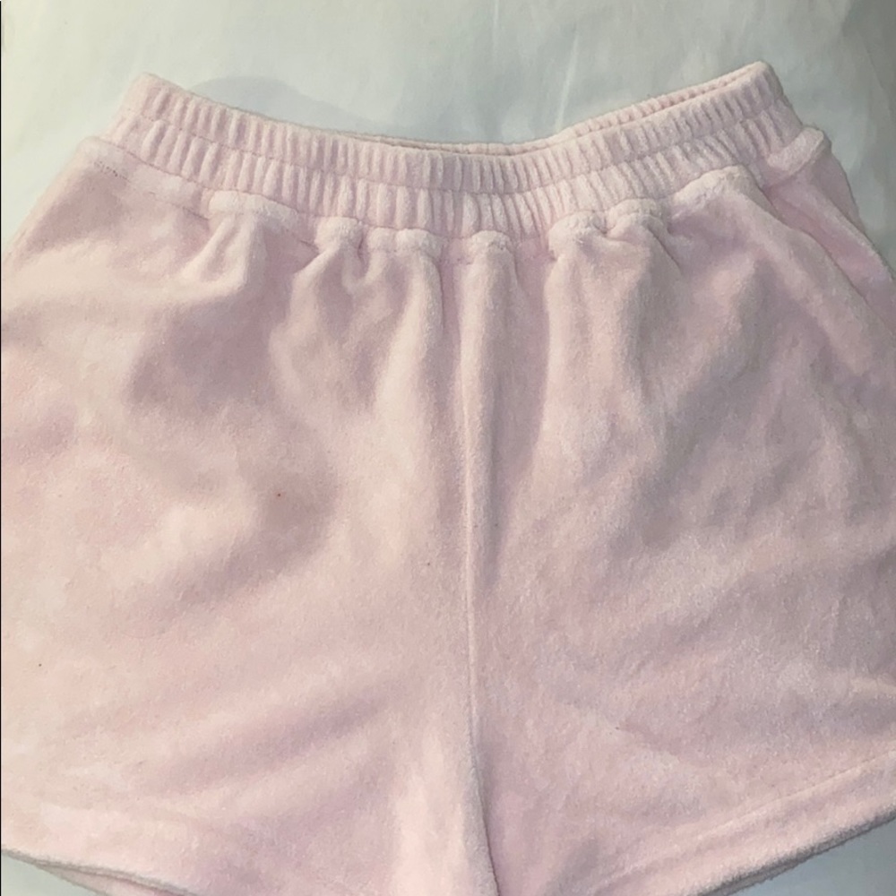 Frankies bikinis pink coco terry bottoms size M